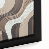 Close-up of an abstract modern design wall art piece featuring vibrant colors and intricate patterns, beautifully framed and showcasing artistic details for home decor.