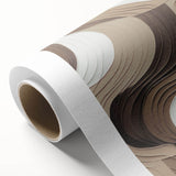 Abstract modern wall art design on a rolled canvas showcasing vibrant colors and geometric shapes, ideal for contemporary home decor. Packaged securely in a durable cardboard tube for easy shipping.