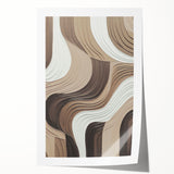 Rolled abstract modern wall art print showcasing vibrant geometric shapes and colors, ideal for contemporary home decor, packaged securely in a cardboard tube.