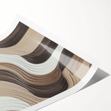 Abstract modern design wall art featuring geometric shapes in vibrant colors, rolled for easy transport and display, perfect for contemporary home decor.