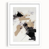 Abstract modern wall art collection featuring five colorful geometric designs in a sleek white frame with a mat, ideal for contemporary decor.