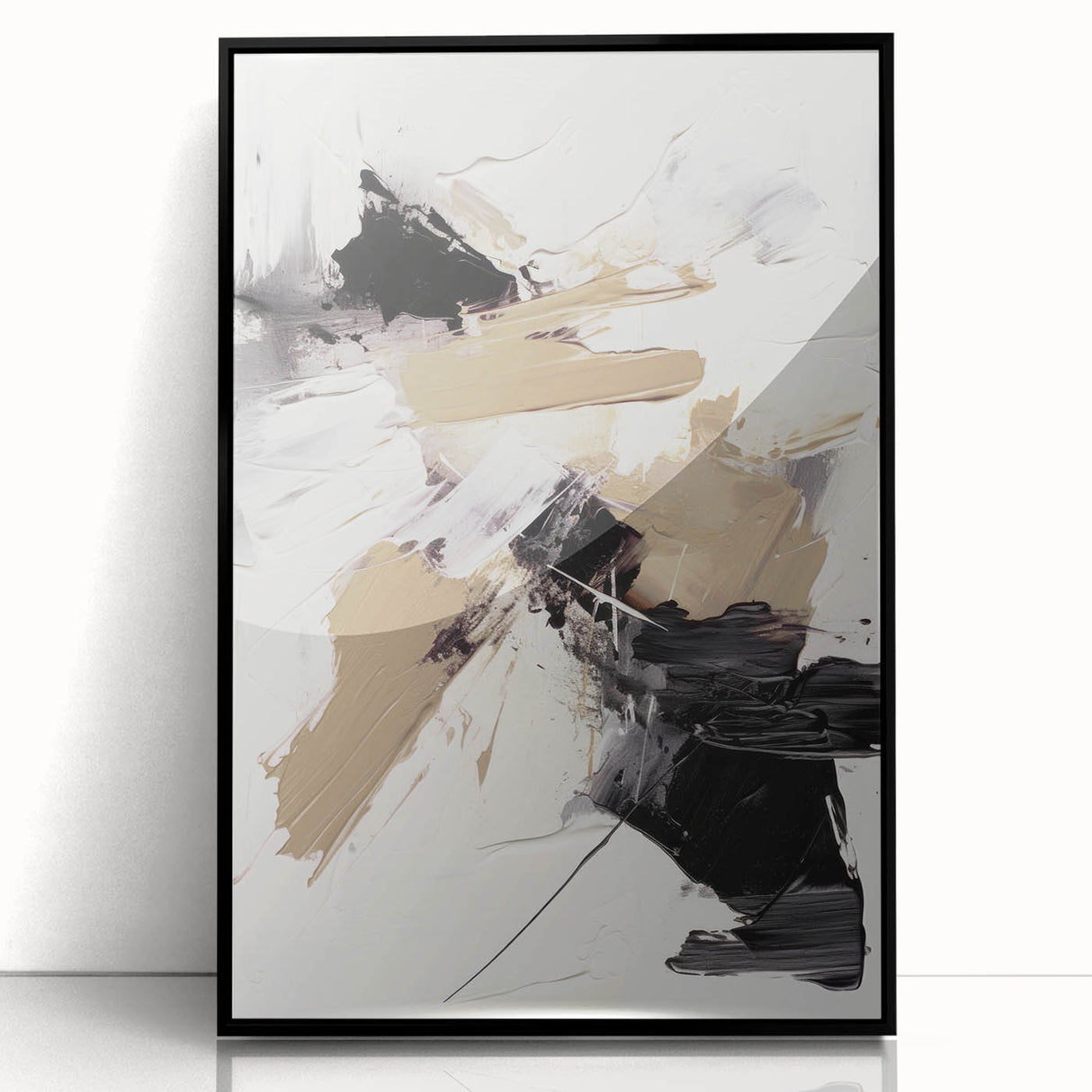 Abstract modern wall art collection featuring five framed acrylic pieces with vibrant colors and geometric designs, perfect for contemporary decor.