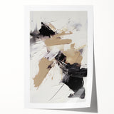 Abstract modern wall art collection featuring vibrant colors and geometric shapes, ideal for contemporary home decor, rolled for easy display.