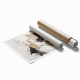 Modern abstract wall art collection featuring vibrant colors and geometric shapes, printed on high-quality canvas for stylish home decor.