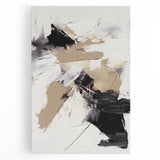 Modern abstract wall art collection featuring vibrant colors and fluid shapes on stretched canvas, ideal for contemporary home decor.