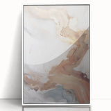 Framed abstract modern wall art collection featuring a white acrylic front, showcasing vibrant geometric patterns and colors ideal for contemporary decor.