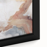 Close-up of a modern abstract wall art piece featuring vibrant colors and geometric shapes, elegantly framed to enhance contemporary decor. Perfect for adding a stylish touch to living spaces or offices.