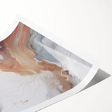 Abstract modern design wall art print showcasing vibrant colors and geometric patterns, rolled for shipping in a protective cardboard tube, ideal for contemporary decor.