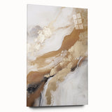 Abstract modern wall art collection displayed in acrylic glass, showcasing vibrant colors and geometric shapes, ideal for contemporary home decor. The side view highlights its sleek design without pins, perfect for enhancing any living space.