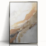 Framed modern abstract wall art design featuring silver accents and a contemporary aesthetic, ideal for enhancing home decor with a stylish touch.