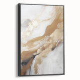 Framed canvas wall art showcasing an abstract modern design with a striking black background, perfect for contemporary home decor. Ideal for adding a bold artistic touch to any room, enhancing the overall aesthetic appeal.