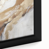 Framed canvas featuring a close-up of abstract modern design with vibrant colors and geometric patterns, perfect for contemporary home decor enhancement.