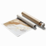 Abstract modern wall art print showcasing vibrant colors and dynamic shapes, rolled and ready for display, perfect for contemporary home decor.