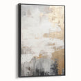 Framed abstract modern wall art featuring a bold black design with geometric patterns, displayed from a side view to showcase its depth and elegance.