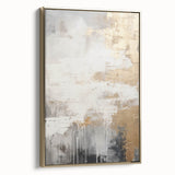 Framed wall art collection featuring abstract modern design with gold accents, showcasing a contemporary aesthetic ideal for home decor. The piece highlights vibrant colors and intricate patterns, perfect for enhancing living spaces.