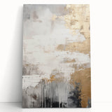 Abstract modern wall art collection displayed on a stretched canvas, showcasing vibrant colors and dynamic geometric patterns, ideal for contemporary decor.