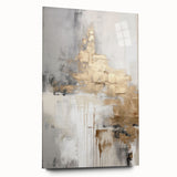 Abstract modern wall art collection featuring vibrant acrylic and glass design in side view, showcasing dynamic shapes and colors that enhance contemporary decor.