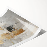 Abstract modern wall art print featuring vibrant geometric shapes in shades of blue, yellow, and pink, designed to enhance contemporary interiors. Perfect for adding a pop of color and style to living spaces or offices.