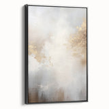 Framed canvas wall art featuring an abstract modern design in vibrant colors, showcasing a black side view that emphasizes its sleek profile and artistic appeal. This piece is perfect for contemporary home decor, adding a touch of sophistication and creativity to any room.
