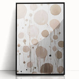 Framed abstract modern wall art collection featuring a sleek black frame and colorful geometric patterns, perfect for contemporary home decor.