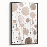 Framed abstract modern wall art in a sleek black frame, showcasing vibrant colors and geometric patterns, perfect for contemporary home decor.