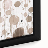 Close-up of a framed abstract modern wall art piece showcasing vibrant colors and intricate patterns, perfect for contemporary home decor. This canvas adds a stylish touch to any room with its artistic flair and unique design elements.