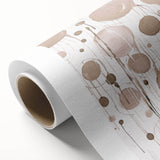 Abstract modern design wall art featuring vibrant colors and geometric shapes on a rolled canvas, perfect for contemporary home decor. The artwork showcases a dynamic blend of blues, reds, and yellows, adding a striking focal point to any room.