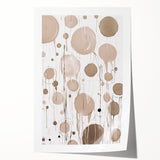 Abstract modern wall art print featuring vibrant colors and geometric shapes, showcasing a contemporary design ideal for home decor. Rolled canvas ready for framing.