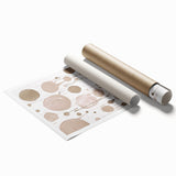 Abstract modern wall art print showcasing vibrant geometric patterns in bold colors, rolled and ready for framing, perfect for contemporary home decor.