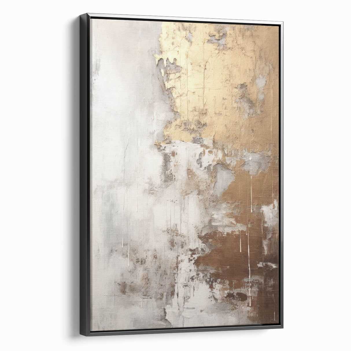 Framed abstract modern wall art collection showcasing a sleek black design with a contemporary aesthetic, perfect for enhancing home decor in living spaces or offices.