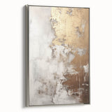 Framed abstract modern wall art in silver, showcasing a vibrant, colorful design with geometric patterns, perfect for contemporary home decor.