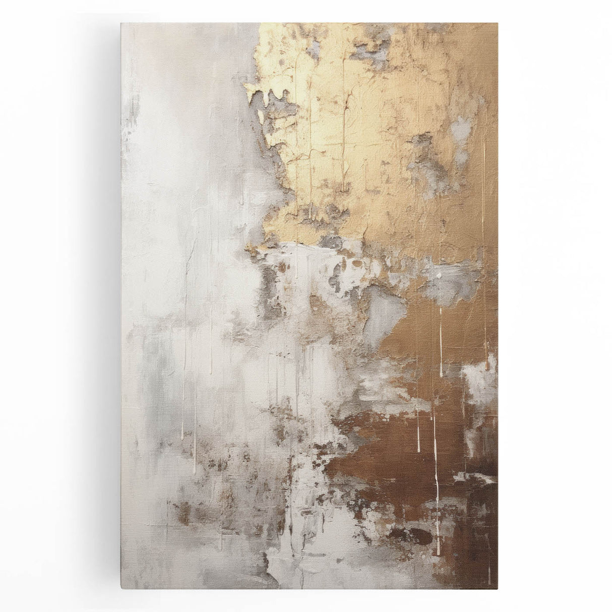 Vibrant abstract modern wall art collection on stretched canvas, showcasing bold colors and dynamic shapes, perfect for contemporary home decor.
