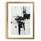Framed modern abstract wall art collection featuring six colorful designs in gold frames with white mats, perfect for stylish home decor.