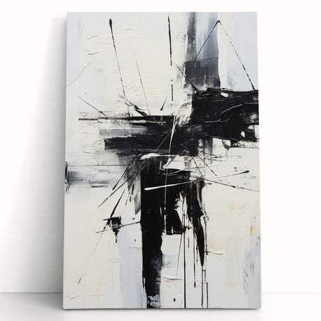 Abstract modern wall art collection featuring vibrant colors and geometric shapes on stretched canvas, ideal for contemporary home decor.