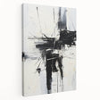 Stretched canvas wall art collection showcasing an abstract modern design with vibrant colors and dynamic shapes, perfect for contemporary decor.