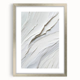 Abstract modern design wall art collection showcasing a silver-framed piece with a mat. The artwork features a contemporary aesthetic, perfect for enhancing interior decor.