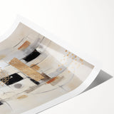 Abstract modern design wall art collection showcasing vibrant colors and geometric shapes, rolled for easy shipping and display, perfect for contemporary decor.