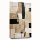 Modern abstract wall art collection displayed in a side view, showcasing vibrant colors and unique geometric patterns, ideal for contemporary home decor.