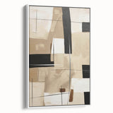 Framed wall art showcasing an abstract modern design with vibrant colors, set against a white background, offering a stylish decor accent for contemporary interiors.