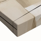 Close-up of an abstract modern design stretched canvas wall art featuring vibrant colors and intricate patterns, ideal for contemporary home decor.