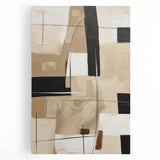 Abstract modern wall art collection featuring vibrant colors and geometric shapes on a stretched canvas, ideal for contemporary home decor. Perfect for adding a stylish touch to any room.