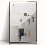 Framed abstract modern wall art featuring intricate silver designs, showcasing a sleek acrylic finish, perfect for contemporary home decor. This piece adds a touch of elegance and sophistication to any room, making it an ideal choice for art enthusiasts and interior design lovers.