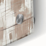 Close-up of a vibrant abstract modern design wall art piece, showcasing colorful swirls and shapes on acrylic glass. Perfect for contemporary home decor.