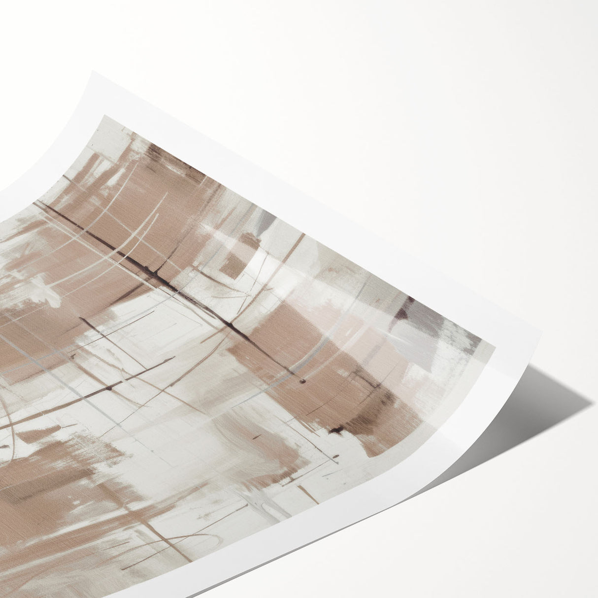 Abstract modern design wall art collection featuring vibrant colors and geometric shapes, rolled and packaged in a protective cardboard tube for shipping. Ideal for contemporary home decor, this high-quality print adds a stylish touch to any room.