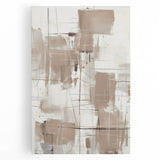 Abstract modern wall art collection featuring vibrant geometric patterns in bold colors, stretched on canvas, showcasing a contemporary design ideal for home decor.