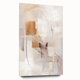 Abstract modern wall art collection displayed in a sleek acrylic glass frame, showcasing vibrant colors and geometric patterns, ideal for contemporary home decor.