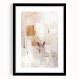 Abstract modern wall art collection featuring a black-framed piece with a mat, showcasing vibrant geometric patterns that enhance contemporary decor. Perfect for adding a stylish focal point to living spaces or offices.