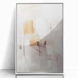 Framed abstract modern wall art design featuring vibrant colors and geometric shapes, set against a white background, ideal for contemporary home decor.