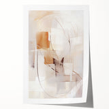 Abstract modern design wall art featuring vibrant colors and geometric patterns, ideal for contemporary decor. This rolled print is elegantly packaged for easy display.