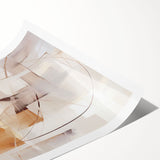 Abstract modern design wall art print showcasing vibrant colors and geometric shapes, rolled for easy shipping, perfect for contemporary home decor.